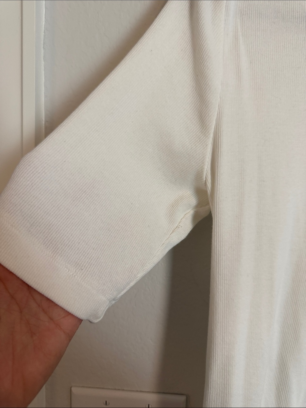 LOFT White Short Sleeve Crewneck Top - Picture 3 of 4